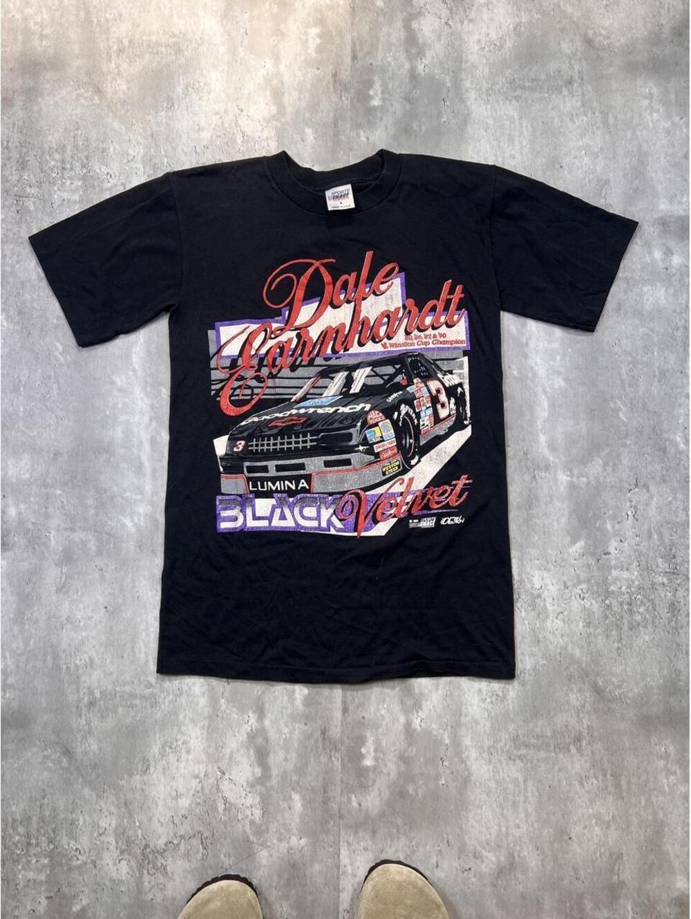 Vintage Dale Earnhardt NASCAR T-Shirt Black Single Stitch 90